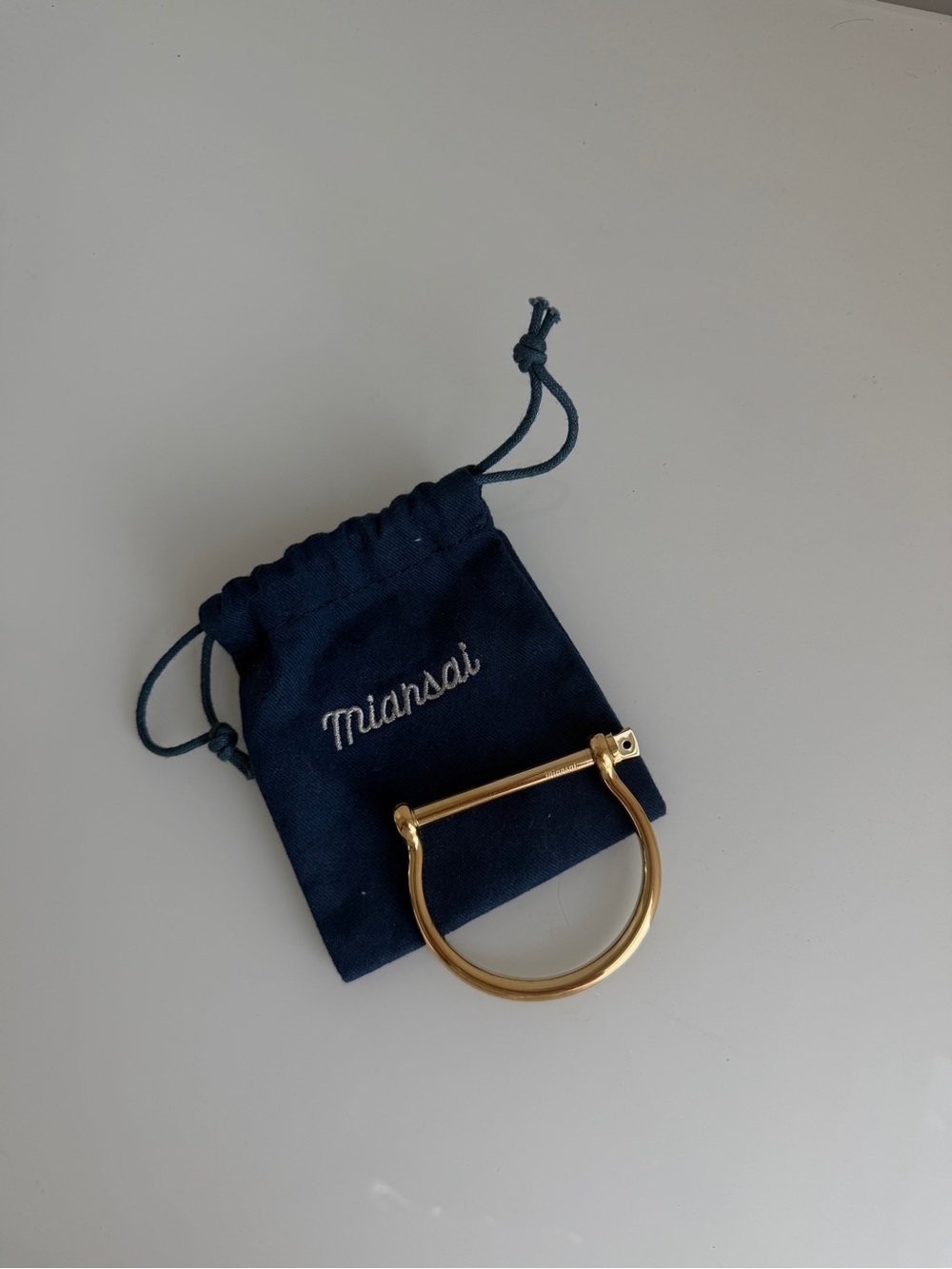 Miansai Gold Thin Screw Cuff